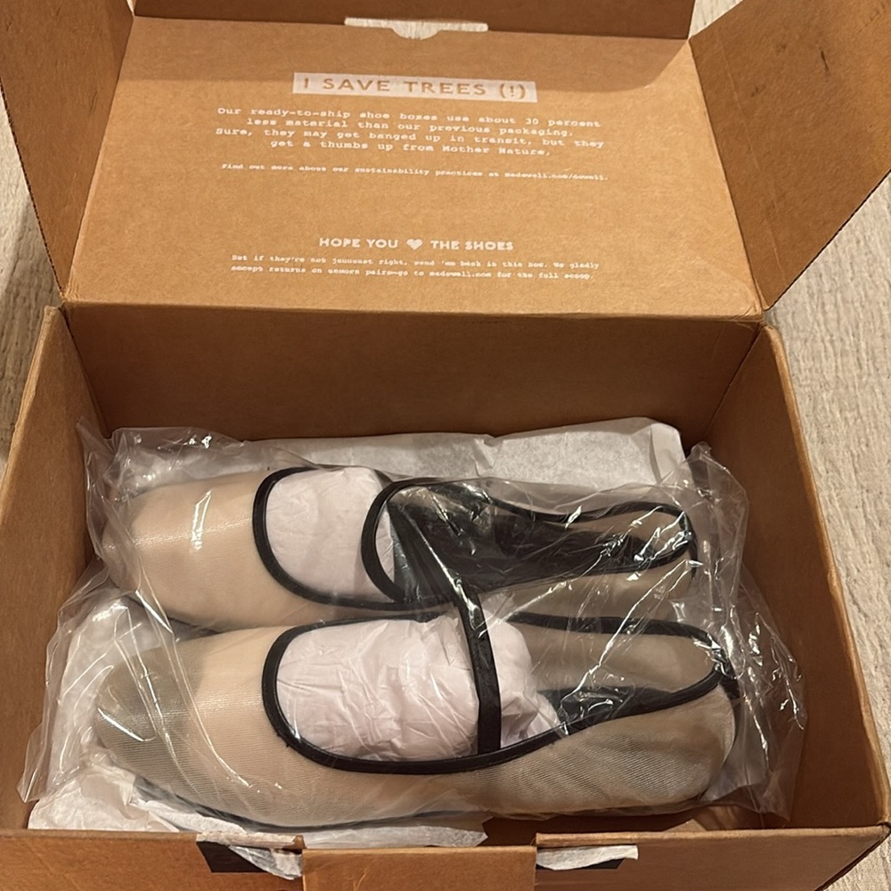 Madewell Greta Round Toe Ballet Flat in Mesh Ecru Multi - Picture 8 of 8